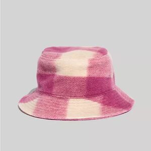 Madewell Gingham Oversized Bucket Hat NWT